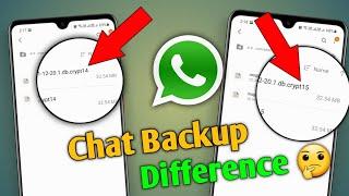 Difference In Whatsapp Chat backup | Crypt14 vs Crypt15