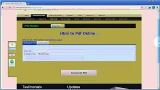 Html to pdf conversion online