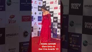 #KiaraAdvani Glam Entry At #ZeeCineAwards2023 #RedCarpet #ZeeCineAwarsa #Interviewwali #PreetiHoon