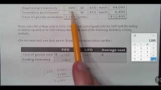 Computing Cost of Goods Sold and Ending Inventory (Periodic System): FIFO, LIFO, Weighted Average