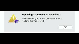 Fix iMovie won't export "Video Rendering error fame rendervideoframe failed
