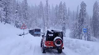 heavy snowfall at Gulmarg