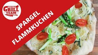 Spargel Flammkuchen am Grill - Tutorial vegetarisches Grillrezept