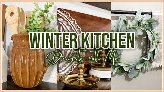  NEW! WINTER KITCHEN DECORATE WITH ME | After-Christmas Decor 2025