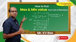 Find Maximum and Minimum Values in a List of Numbers | Python Programming | NareshIT