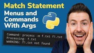 Create Menus in Python With Match Statement | Create Commands With Arguments With Python Switch Case