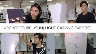 I asked my students  to carve an architecture form using sunlight. SUN CARVING EXERCISE