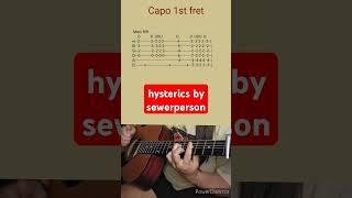 hysterics by sewerperson- Acoustic Guitar Tab #shorts