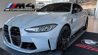 2021 BMW M4 Competition G82 Brooklyn Grey Walkaround Review Exhaust Sound Revs