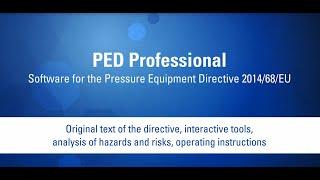 PED Professional – Software for the Pressure Equipment directive 2014/68/EU