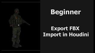 Houdini 18 Beginner - Export FBX from Blender then import with multi uv/texture images