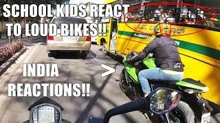 Kids Reaction To Loud Ninja & MV Agusta INDIA (Bangalore)