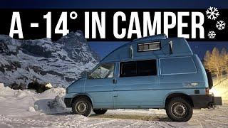 Dormire e Vivere in CAMPER in montagna a -14 gradi: come ci si riscalda e come si passa la notte?