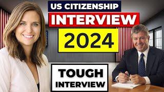 NEW! US Citizenship Interview (Actual Case) 2024 Questions & Answers Practice | N-400 Naturalization