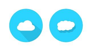 Cloud Flat Icon - Inkscape Tutorial