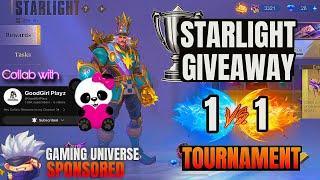 1v1 TOURNAMENT 400 POINTS REWARD | STARLIGHT GIVEAWAY  | DIAMOND GIVEAWAY MLBB | MLBB LIVE