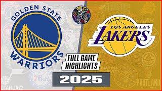 WARRIORS VS LAKERS  | 2025 | NBA Full Game Highlights | lakers vs warriors | NBA 2K25