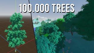 Procedurally Populating a Large Terrain with 100.000 Trees | Advanced Computer Graphics |