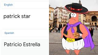 Patrick Star in different languages meme