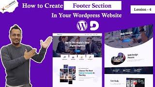 How To Create Customized Footer In Wordpress Website Step by Step  | Learn Full Wordpress Tutorials