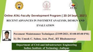 ATAL FDP - Lecture 12 - Pavement Maintenance Techniques