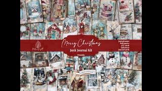 Christmas Junk Journal Kit Flip Through | Vintage Ephemera & Digital Papers | Holiday Craft Supplies