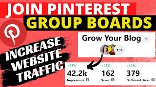 How to Join Pinterest Group Boards and Increase Website Traffic in 2021 | Get Free Website Traffic