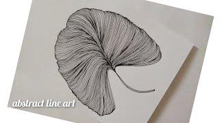 ABSTRACT  FINE LINE ART ILLUSTRATION DRAWING PROCESS