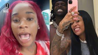 "Bish Is U Slow" Sexyy Red Spazzes On Chief Keef After Sidechick Text Her From His Phone! 