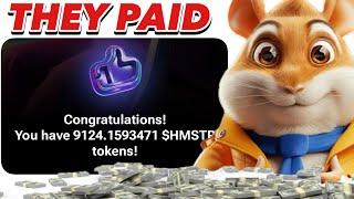 Hamster Kombat FINALLY PAID : Here Is How Much You Got In $$