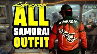 Cyberpunk 2077 - All Samurai Outfit (Legendary T-Shirt, Red Samurai Jacket and More)