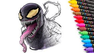 Black Spider-Man Coloring Pages | Marvel X Sony Venom Coloring Book [NCS]