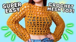 Crochet Mesh Top Tutorial for Beginners | Brunaticality Crochet