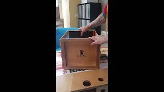 Schallplatten Holzbox für 75 LPs