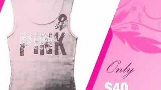 Pink Ribbon Sequin Tank Top or T-Shirt