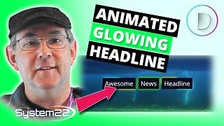 Divi Theme Animated Glowing Headline Effect 