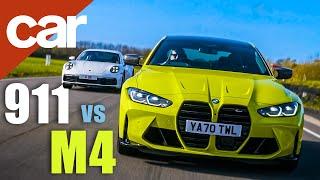 2021 BMW M4 Competition vs Porsche 911 Carrera | Twin-test