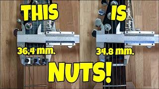 This Is Nuts! - wide range between string spacing on guitars 