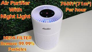 Aircillin Air Purifier HEPA Filter Remove 99.99% of airborne particles