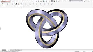 Exercise 95: How to make a 'Trefoil Knot' in Solidworks 2018