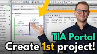 Siemens TIA Portal - how to create project and first program TUTORIAL