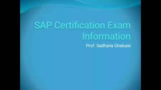 SAP Certification Exam Prep | SAP Examination Preparation| SAP Certification| SAP certification exam