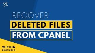 How To Recover Deleted Files From Cpanel File Manager 2024 | Restore Deleted Files On Cpanel