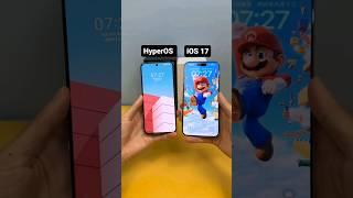 Which Is Better? HyperOS Vs iOS 17 #techgadgets #viralshort #techshorts #shorts #comparison