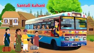 New Santali Cartoon Video 2023 Part-74|| Bus Driver Bahu Kuli || Cartoon Video || @D2santalicartoon