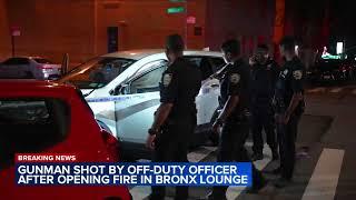 Gunman shot by off-duty officer after allegedly opening fire in Bronx lounge