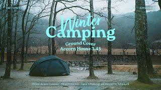 Camping ASMR in Japan with Public Transport | Groundcover Acorn House 3.45 | Black Tent Camp