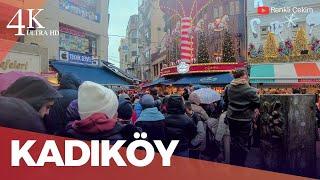 4K Kadıköy New Year and Christmas Walking Tour | Türkiye 2024