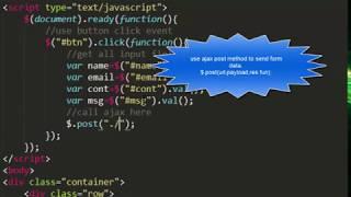 Send form data using AJAX in JQuery -PHP