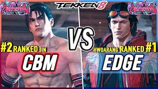 T8  CBM (#2 Ranked Jin) vs EDGE (#1 Ranked Hwoarang)  Tekken 8 High Level Gameplay